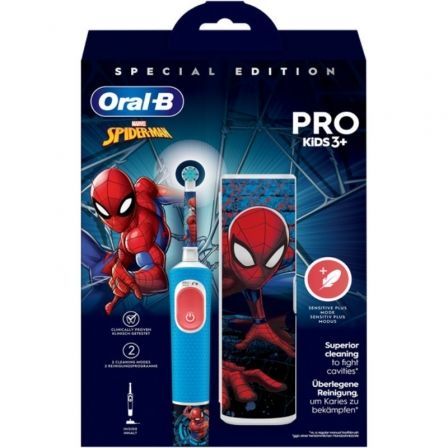 Oral-B Pro Kids Spiderman Cepillo de dientes eléctrico con Estuche de Viaje
